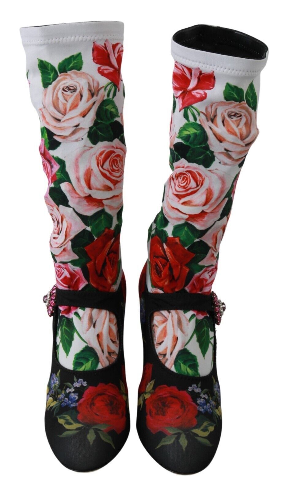 Sockenstiefel mit Blumenverzierung