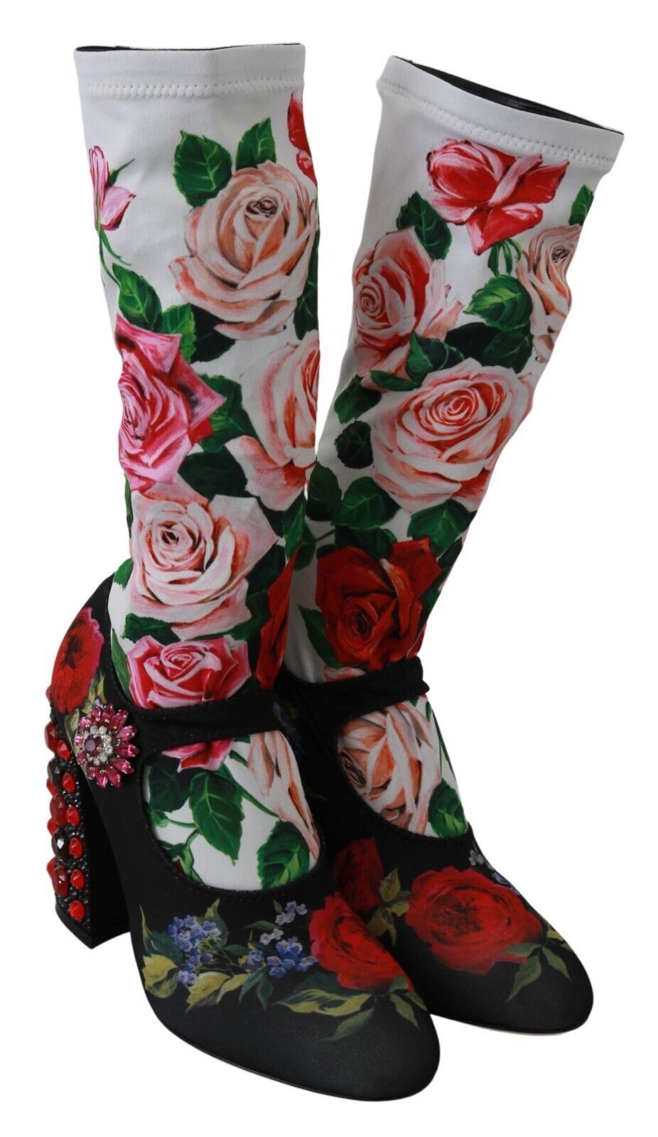 Sockenstiefel mit Blumenverzierung