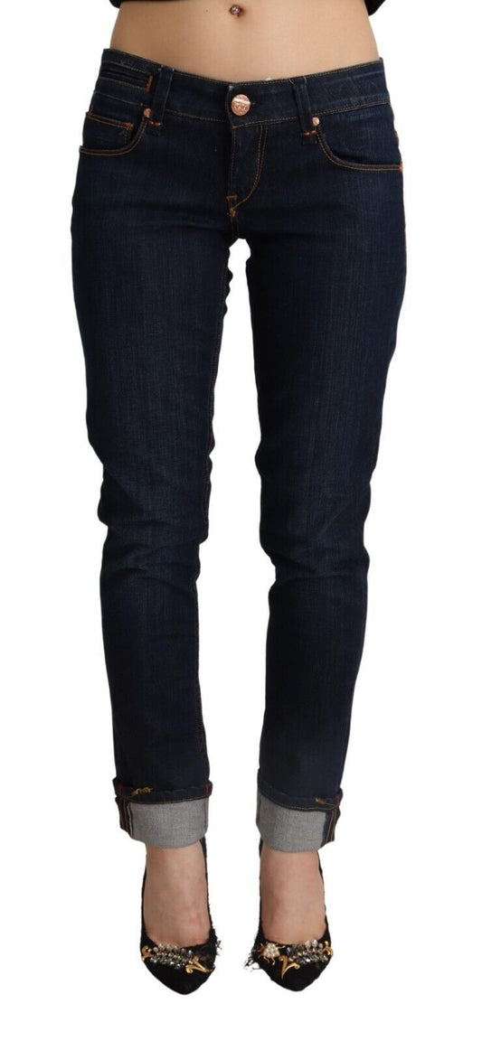 Slim Fit Dunkelblauer Denim Eleganz