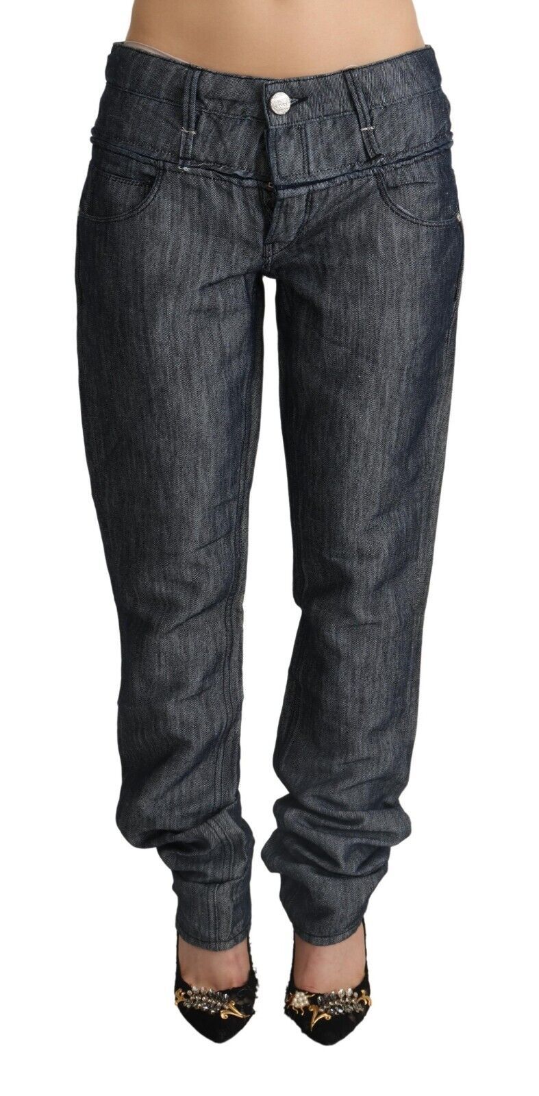 Eleganter Denim mit geradem Schnitt und mittlerer Taille