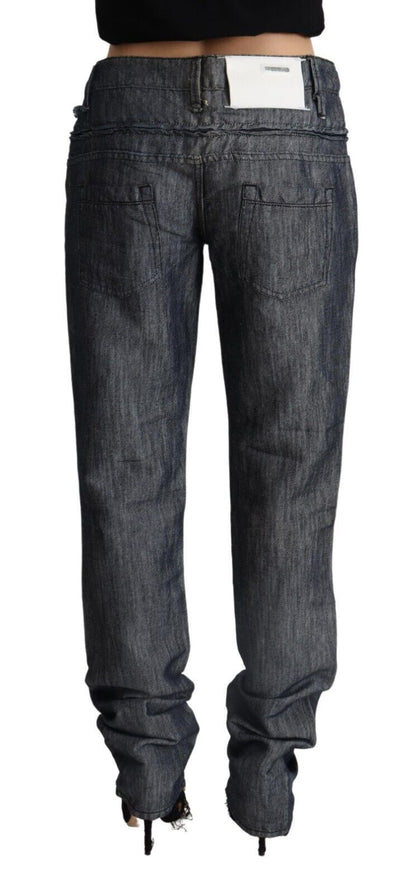 Eleganter Denim mit geradem Schnitt und mittlerer Taille
