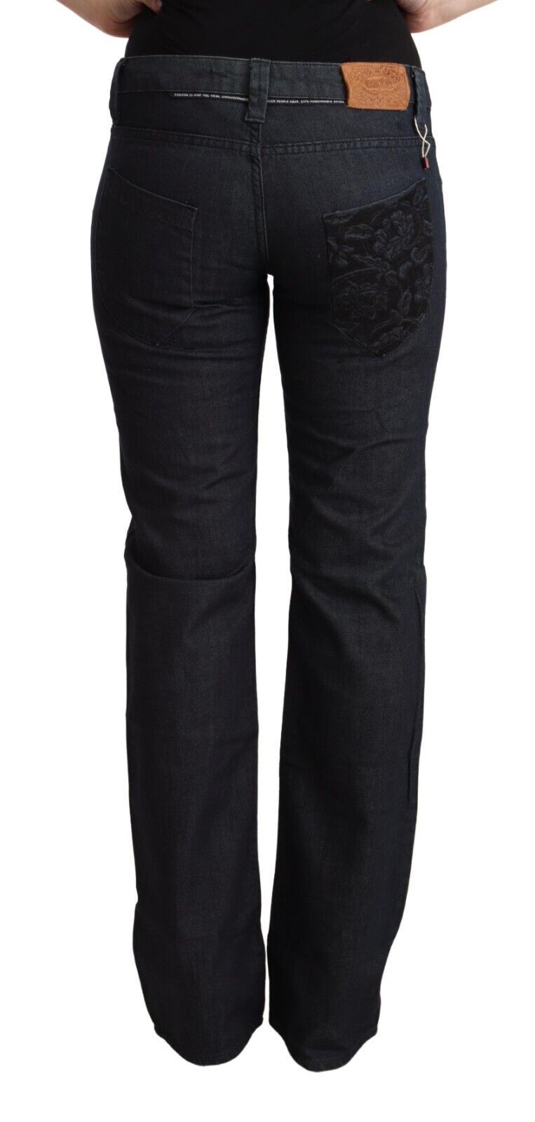 Schicker dunkelblauer gerader Denim mit niedriger Taille