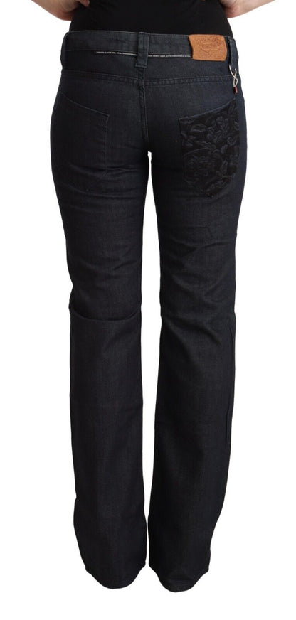 Schicker dunkelblauer gerader Denim mit niedriger Taille