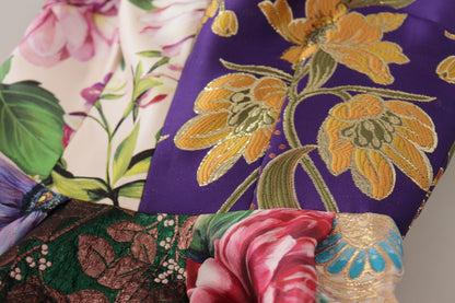 Elegantes Patchwork-Kleid aus Seidenmischung