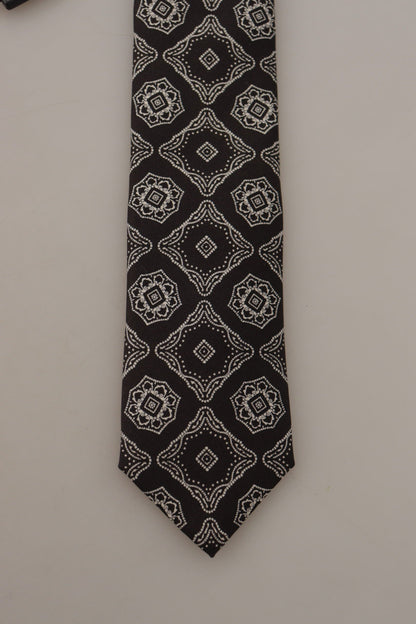 Elegante Fliege aus Seide mit geometrischem Muster