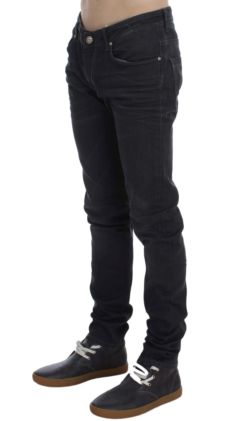 Eleganter grauer Slim Fit Premium Denim für Herren