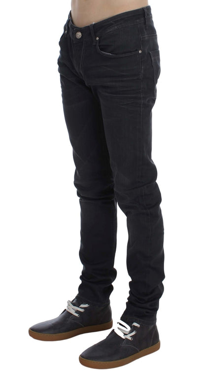 Eleganter grauer Slim Fit Premium Denim für Herren