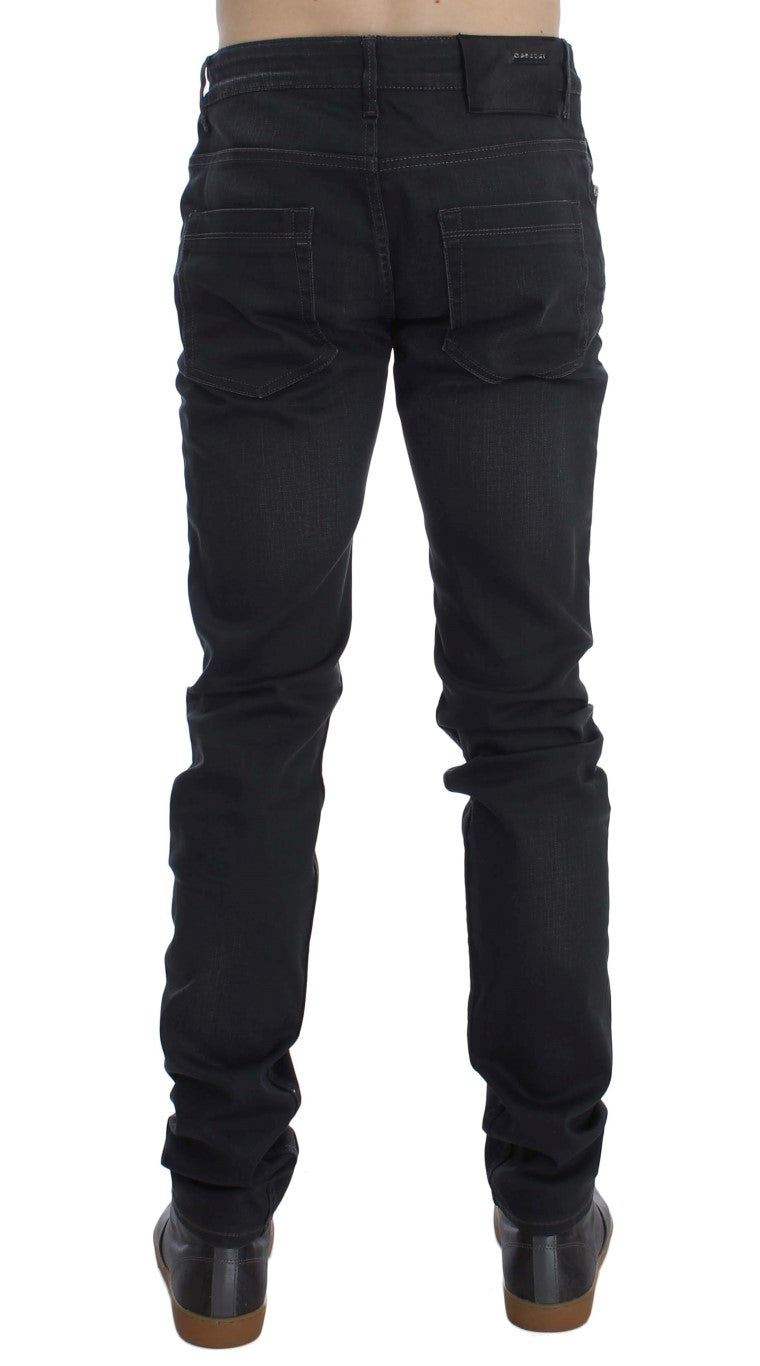 Eleganter grauer Slim Fit Premium Denim für Herren