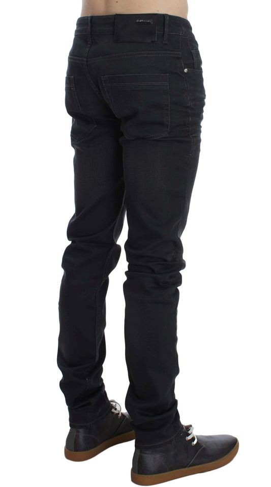 Eleganter grauer Slim Fit Premium Denim für Herren