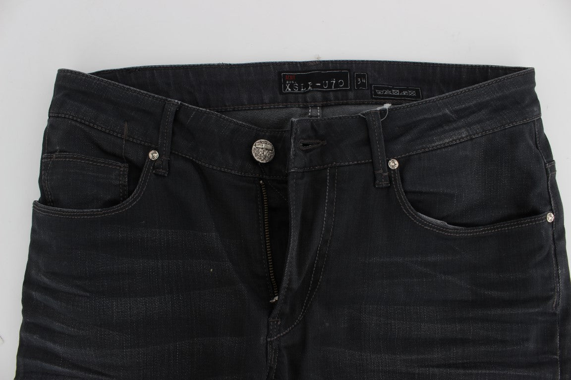 Eleganter grauer Slim Fit Premium Denim für Herren
