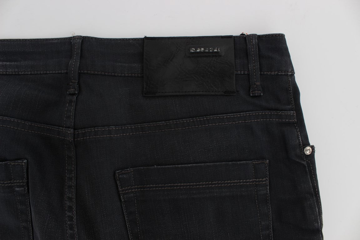 Eleganter grauer Slim Fit Premium Denim für Herren