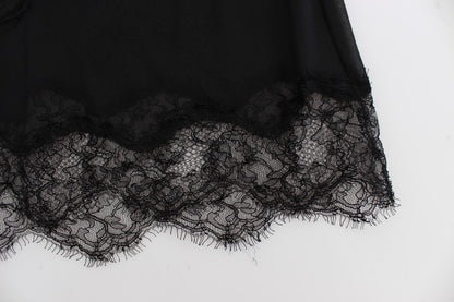 Elegantes Babydoll-Hemdchen aus Seiden-Blumenspitze