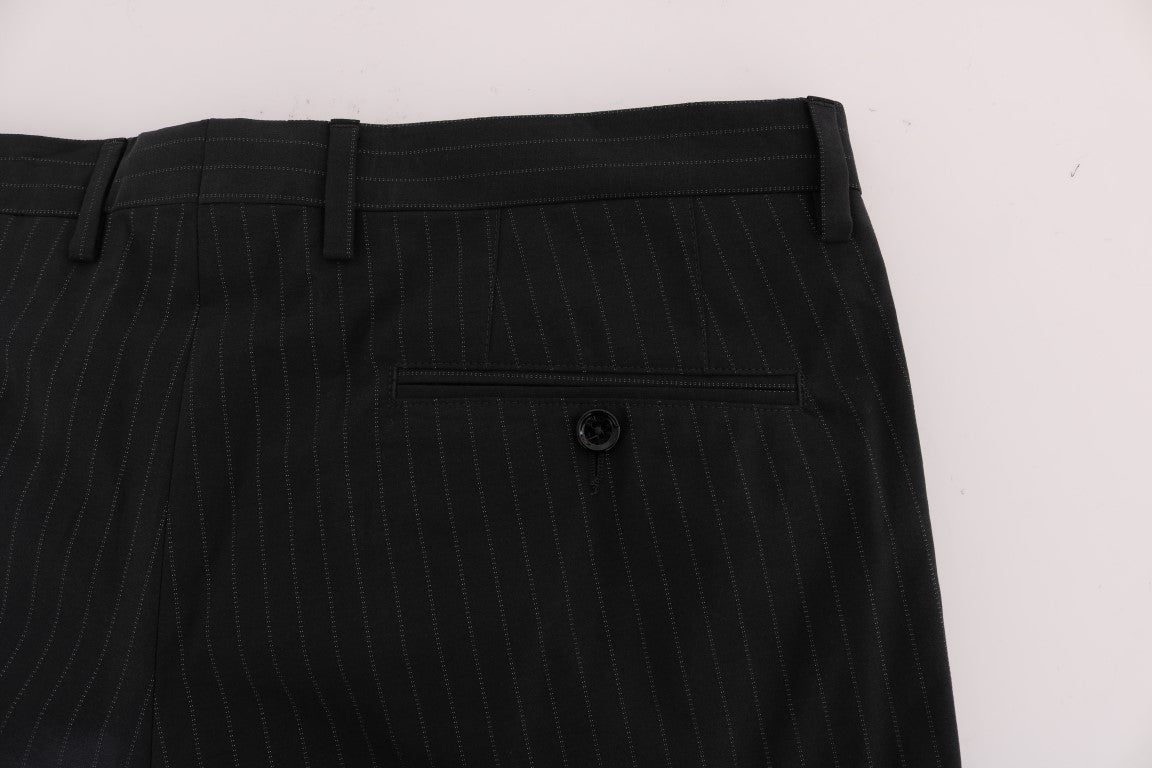 Elegante, gestreifte Anzughose mit geradem Schnitt