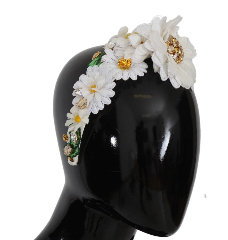 Luxuriöses Stirnband mit Sonnenblumen-Kristallen