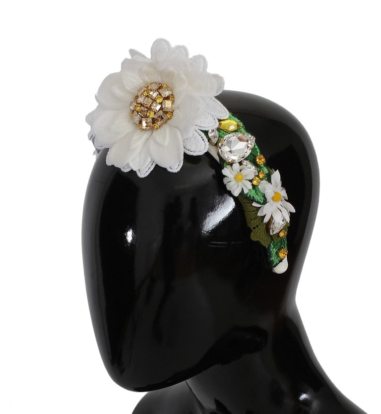 Luxuriöses Stirnband mit Sonnenblumen-Kristallen