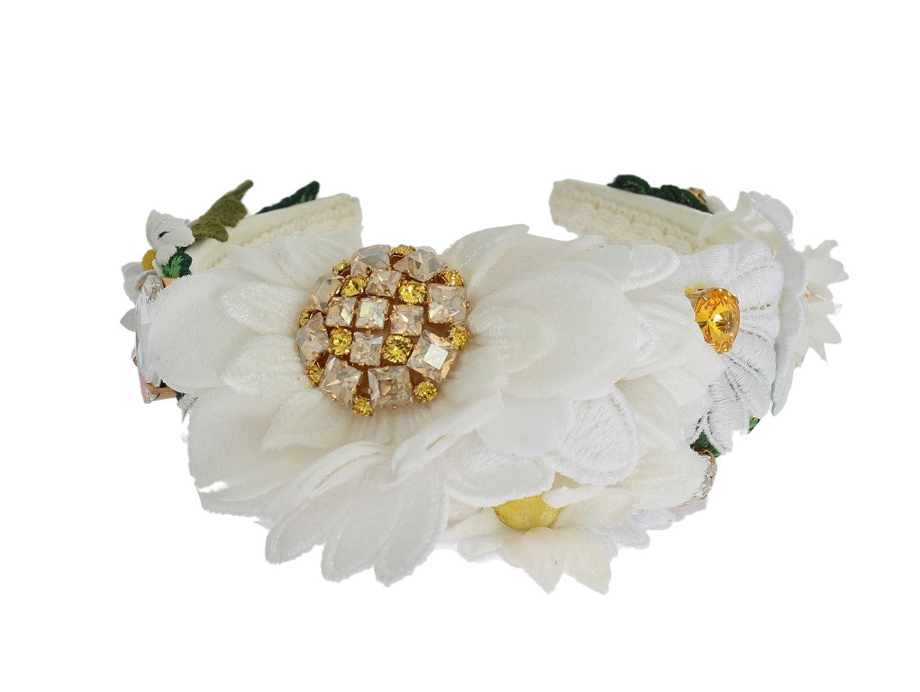 Luxuriöses Stirnband mit Sonnenblumen-Kristallen