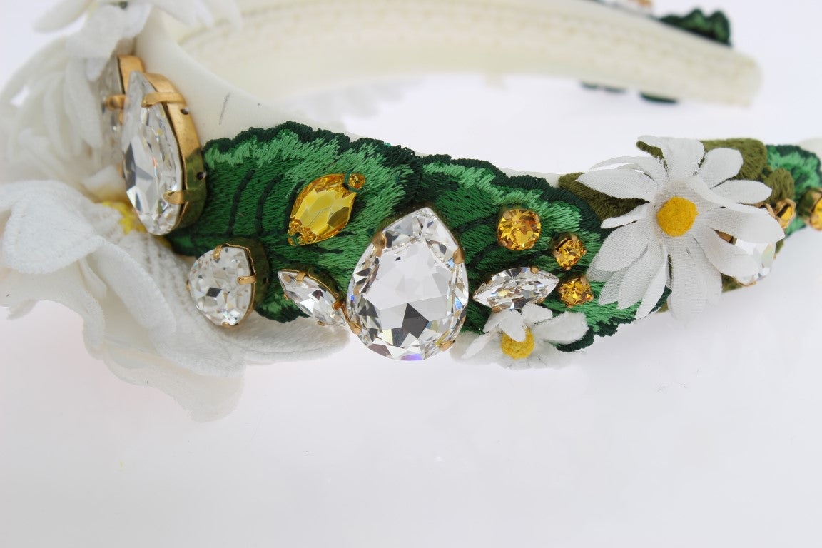 Luxuriöses Stirnband mit Sonnenblumen-Kristallen