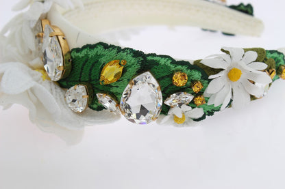 Luxuriöses Stirnband mit Sonnenblumen-Kristallen
