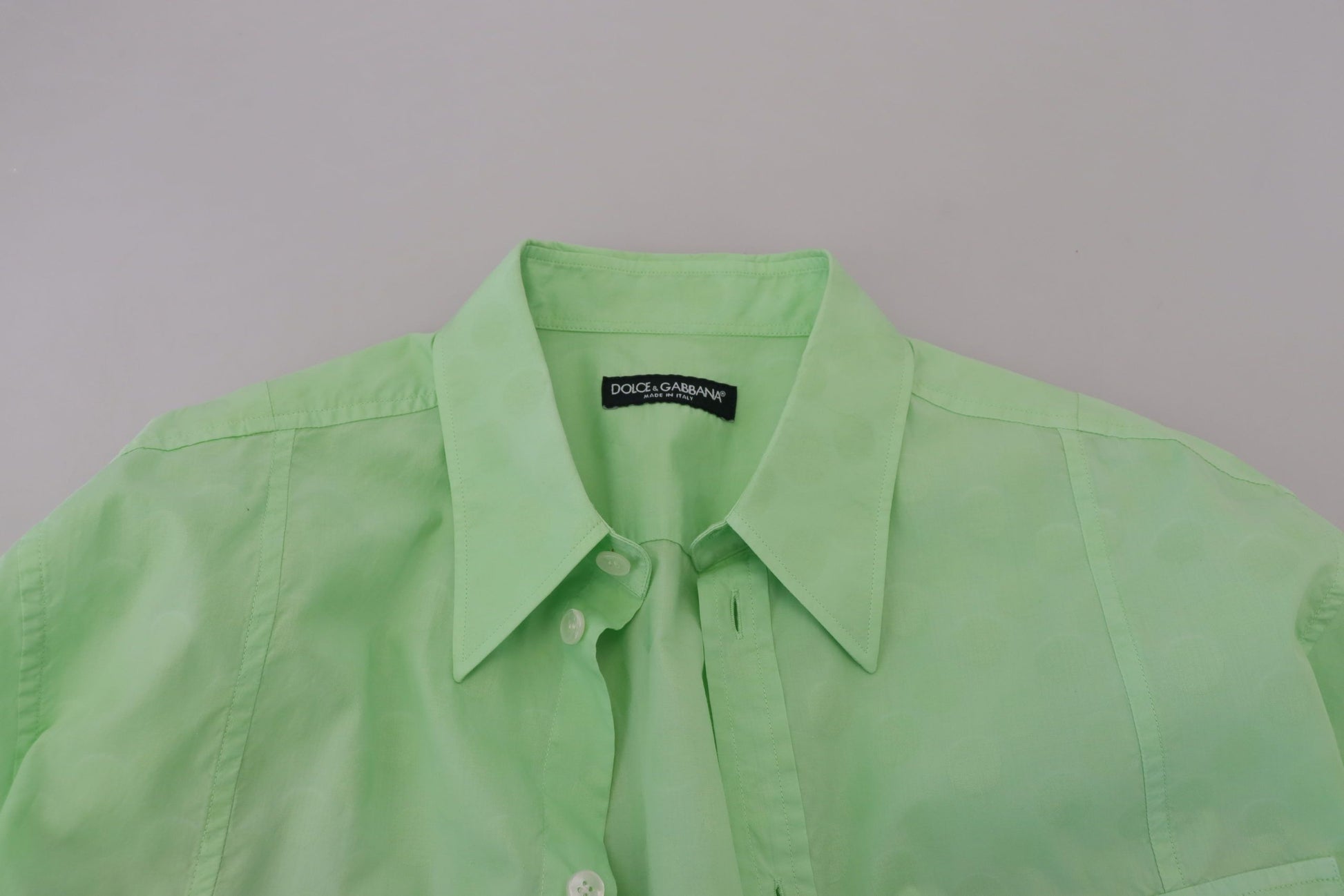 Mint Green Slim Fit Casual Button-Down Shirt