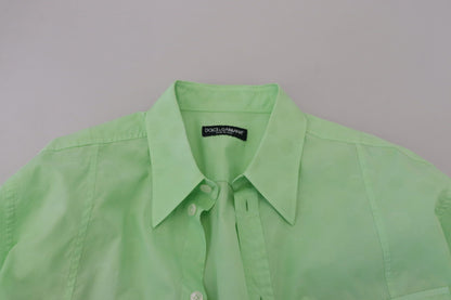 Mint Green Slim Fit Casual Button-Down Shirt