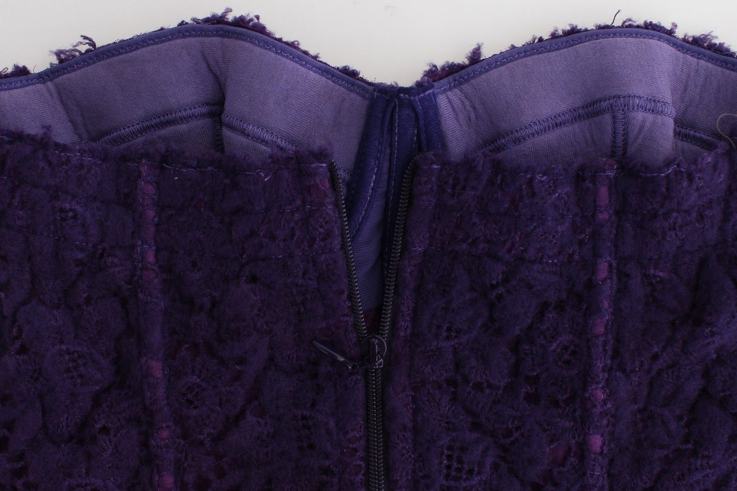 Lila Bustier-Korsett aus Spitzen-Seidenmischung