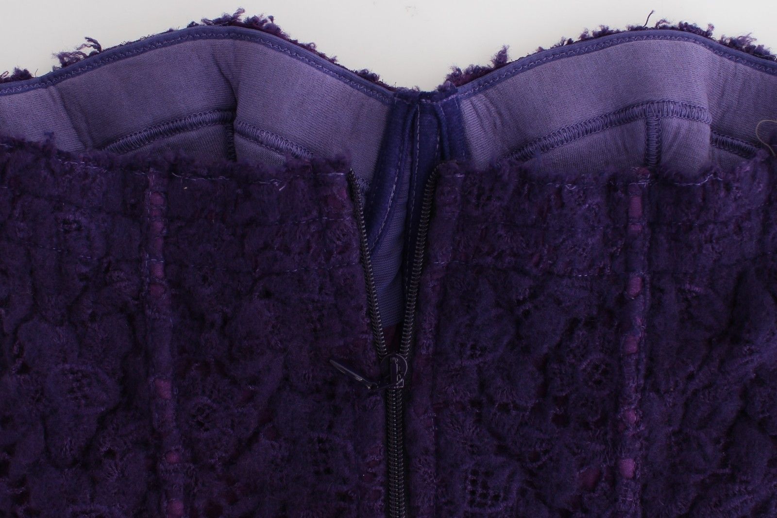 Lila Bustier-Korsett aus Spitzen-Seidenmischung