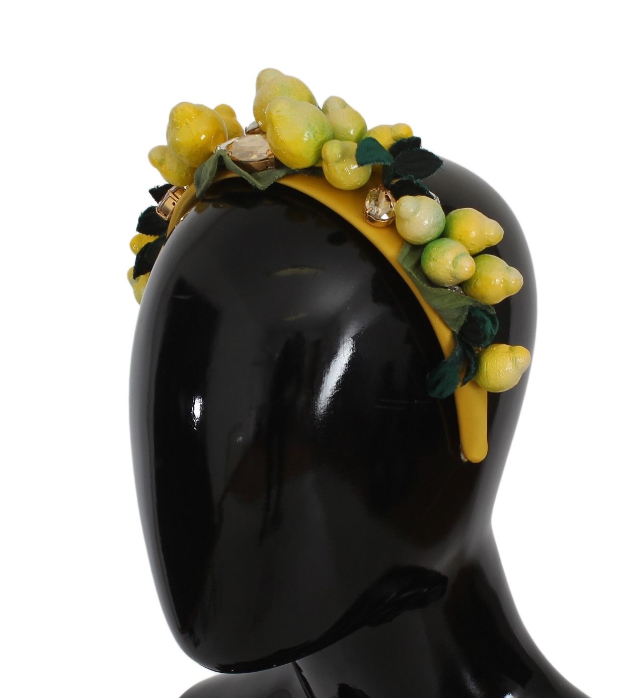 Exquisites Seidenkristall-Stirnband-Diadem mit Zitronenmotiv