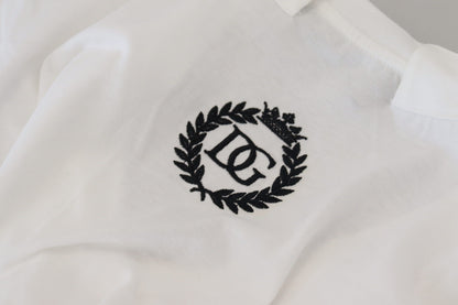 Elegantes weißes Baumwoll-Top-T-Shirt