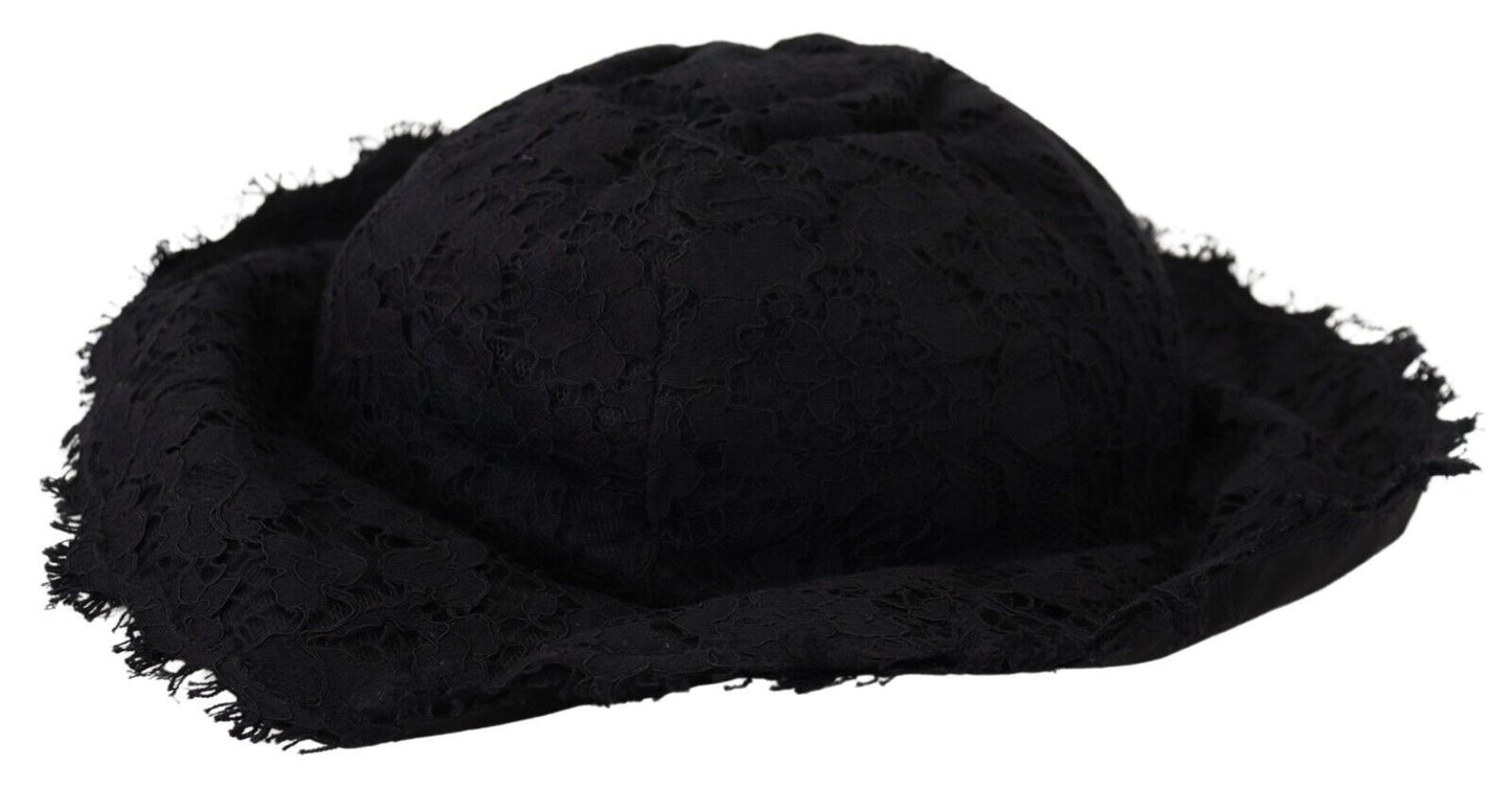 Eleganter sonnentauglicher schwarzer Designerhut