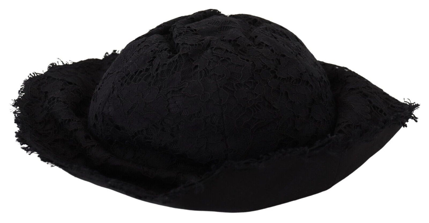 Eleganter sonnentauglicher schwarzer Designerhut