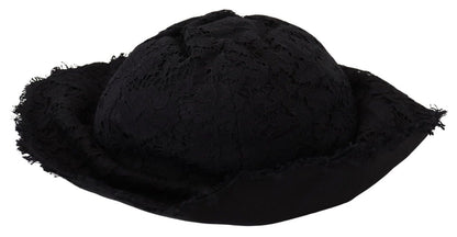 Eleganter sonnentauglicher schwarzer Designerhut