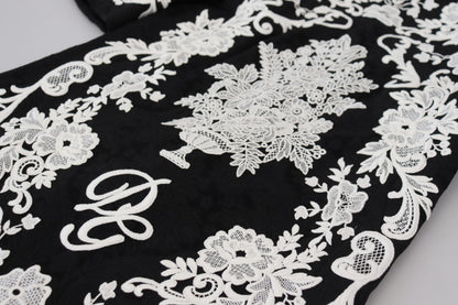 Elegantes schwarzes A-Linien-Minikleid mit Spitzenbesatz