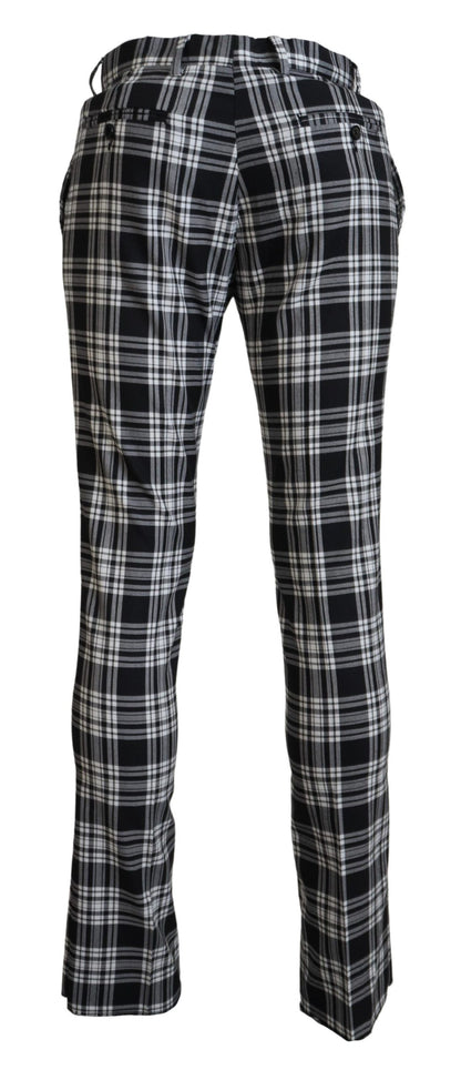 Elegante schwarze Hose aus reiner Baumwolle für Herren