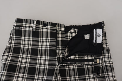Elegante schwarze Hose aus reiner Baumwolle für Herren
