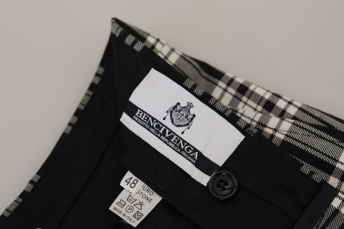 Elegante schwarze Hose aus reiner Baumwolle für Herren