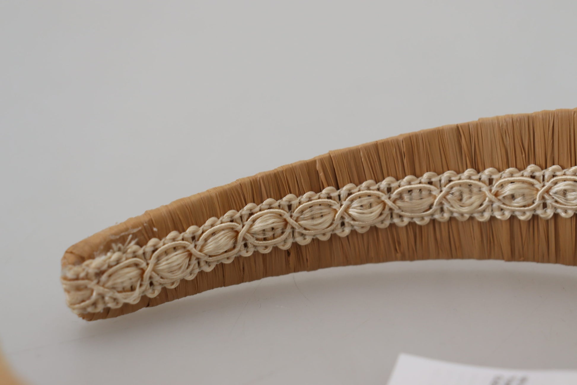 Exquisites beiges Viskose-Diadem-Stirnband