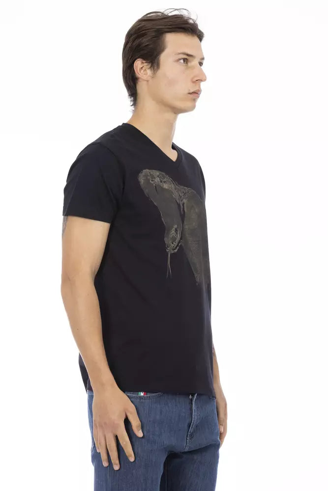 Black Cotton Men's T-Shirt