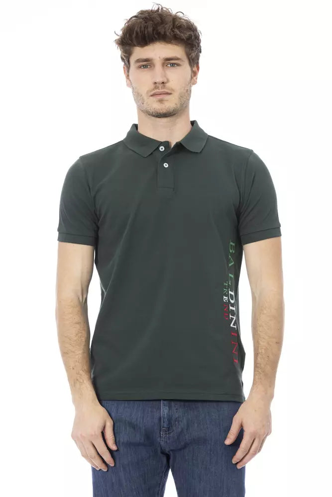 Grünes Poloshirt aus Baumwolle für Herren