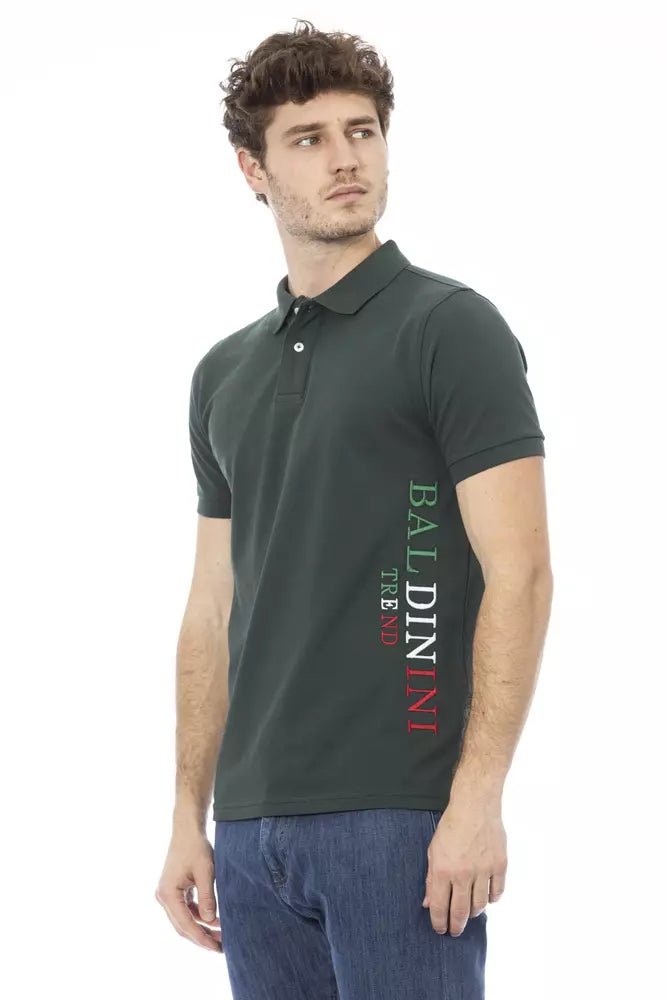 Grünes Poloshirt aus Baumwolle für Herren