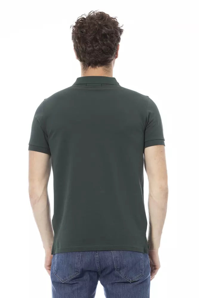 Grünes Poloshirt aus Baumwolle für Herren