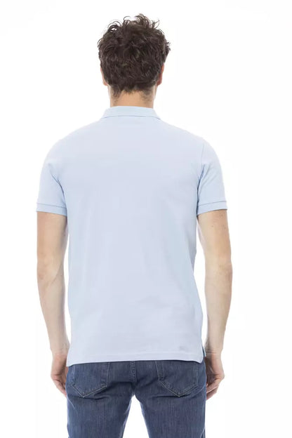 Hellblaues Poloshirt aus Baumwolle für Herren