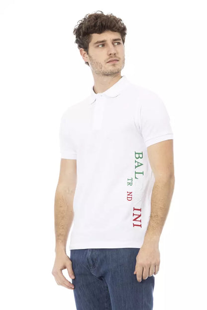 Weißes Poloshirt aus Baumwolle für Herren