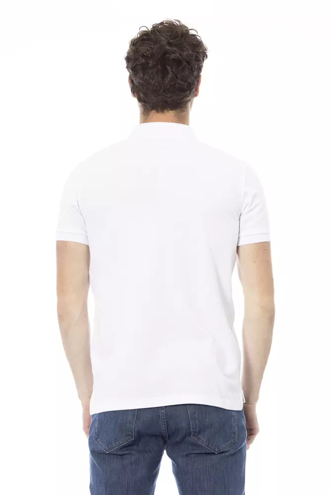 Weißes Poloshirt aus Baumwolle für Herren