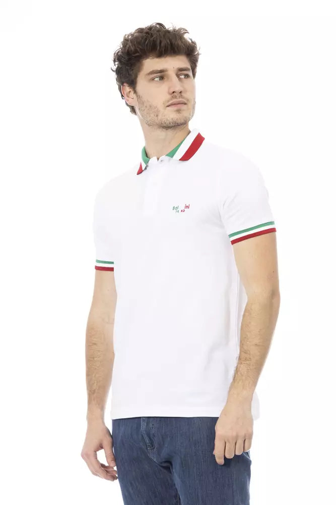 Weißes Poloshirt aus Baumwolle für Herren