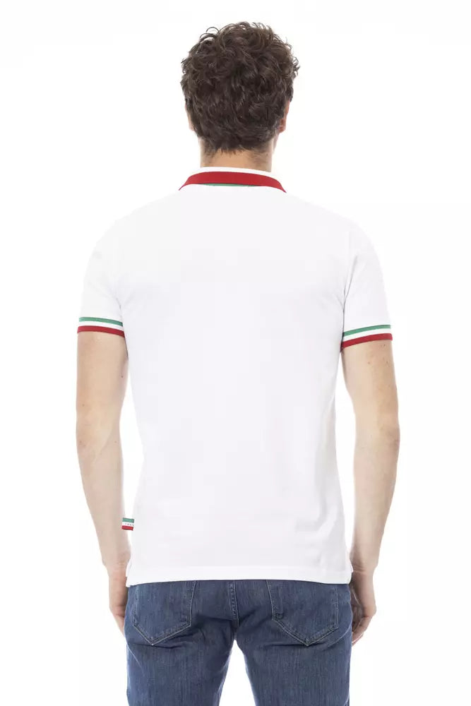 Weißes Poloshirt aus Baumwolle für Herren