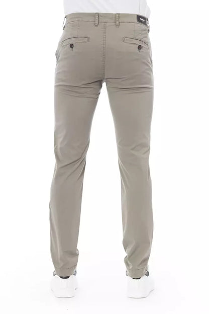 Beige Cotton Men Chino Pant
