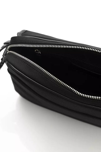 Black Leather Men Messenger Bag