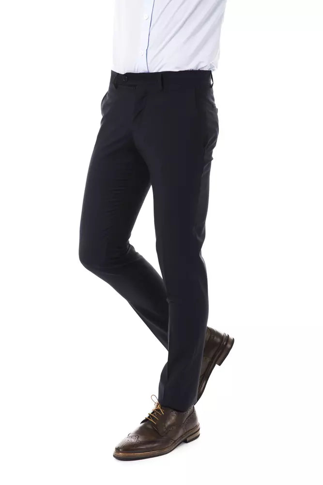 Gray Wool Men Pants