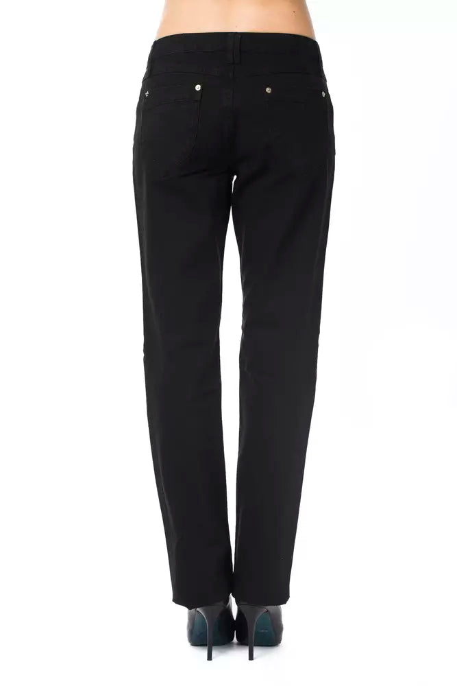 Black Cotton Women's Pant