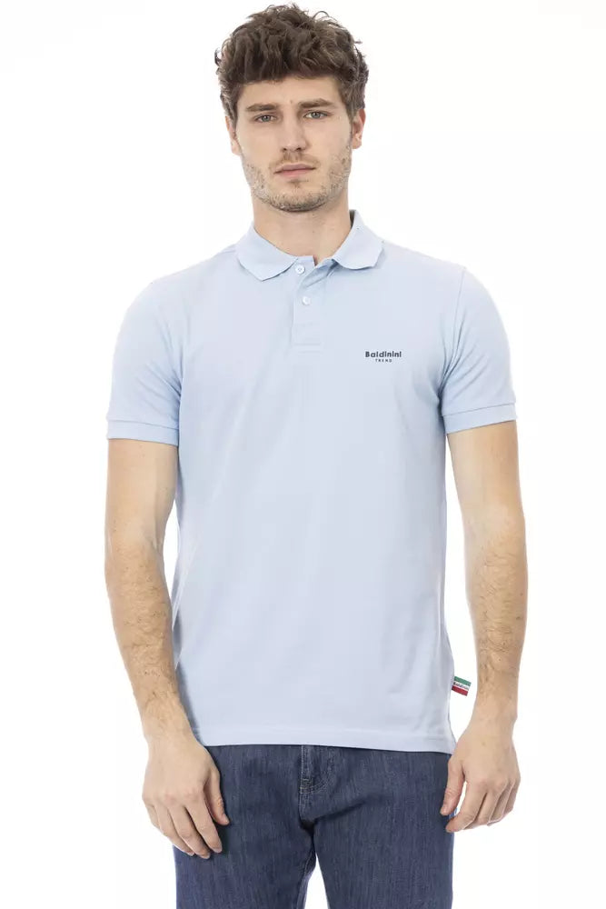 Hellblaues Poloshirt aus Baumwolle für Herren